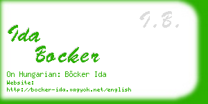 ida bocker business card